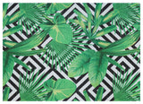Leaf PVC Bathroom Mat, Green, 26" x 39", Covers 6.9 sq ft