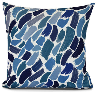 Wenstry, Geometric Print Pillow, Blue, 16" x 16"