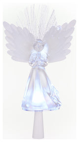 Angel Tree Topper with Fiber Optic Wings and LED Lights