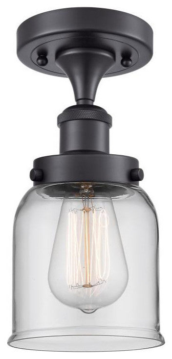 INNOVATIONS LIGHTING 916-1C-BK-G52-LED Small Bell 1 Light Semi-Flush Mount