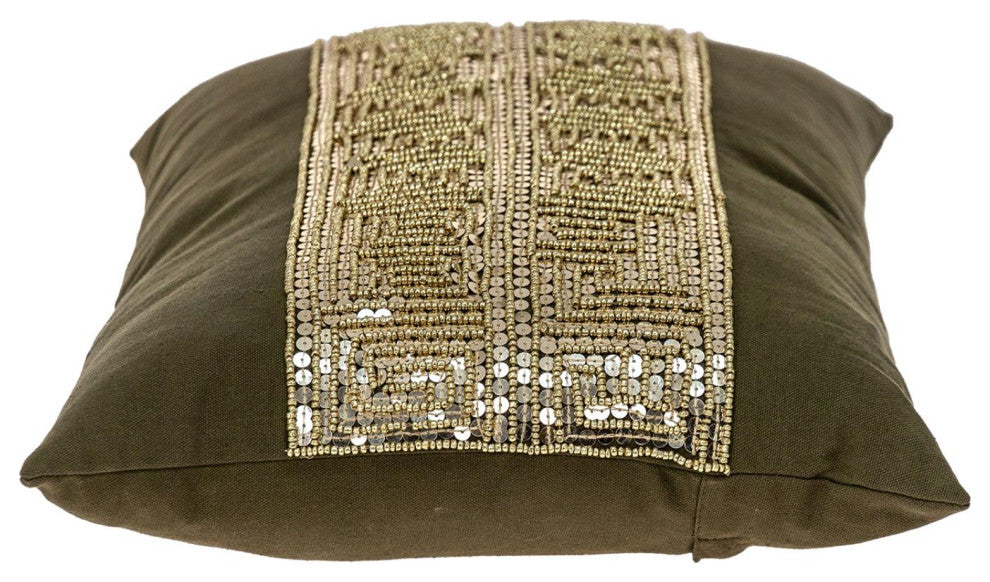 Parkland Collection Misty Transitional Olive Lumbar Throw Pillow