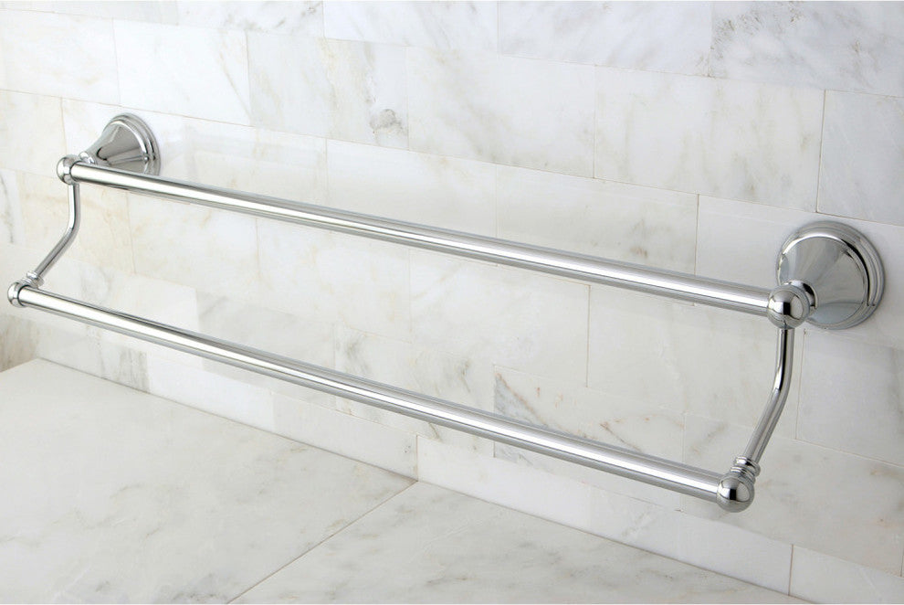 Kingston Brass 24" Dual Towel Bar, Polished Chrome