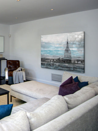 "Blue City Hues" Print on Canvas, 45"x30"