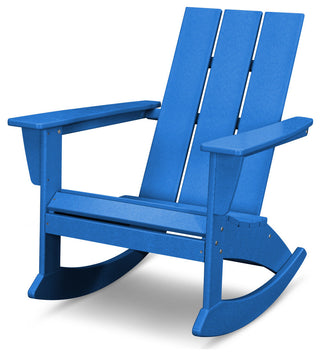 POLYWOOD Modern Adirondack Rocking Chair, Pacific Blue