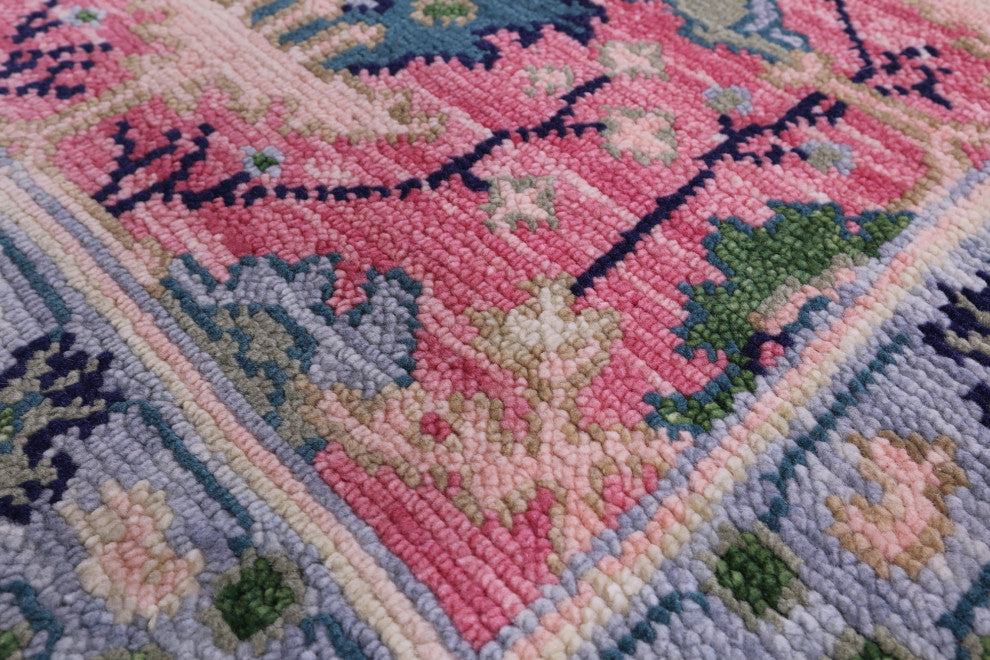 Handmade Turkish Oushak Wool Runner Rug 2' 7" X 12' 0" - Q15501