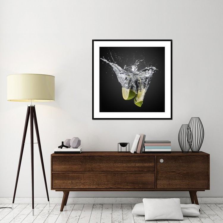 "Fresh Limes!" Framed Digital Print by Isma Yunta, 44x44"