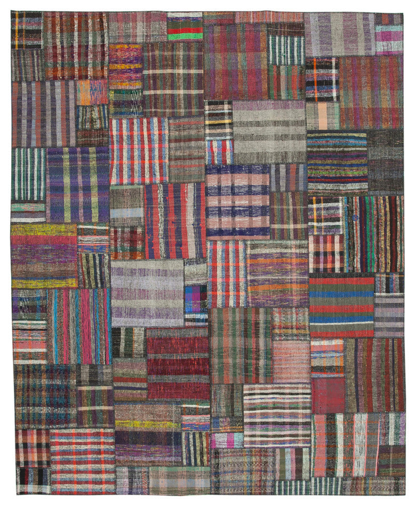 Rug N Carpet - Handmade Anatolian 10' 9'' x 13' 5'' Rustic Patchwork Kilim Rug