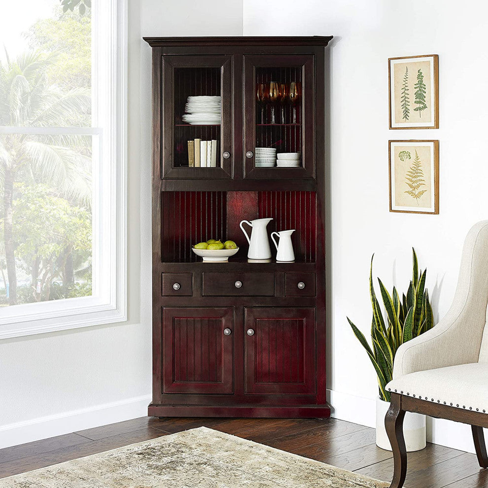 Eagle Furniture Corner Dining Hutch/Buffet, Russet