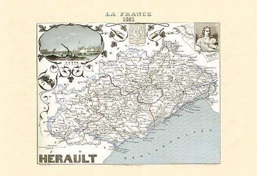 Herault - Gallery Wrapped Canvas Art 28" x 42"