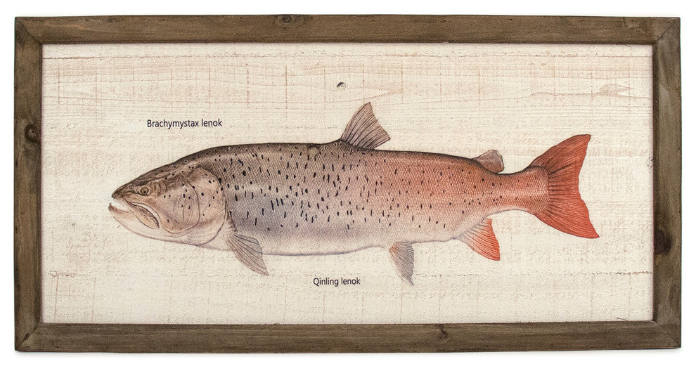 Qinling Lenok Wood Panel Print Art, Small