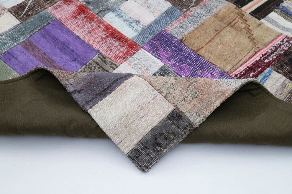 Rug N Carpet - Handmade Anatolian 6' 6'' x 9' 11'' Tribal Patchwork Kilim Rug