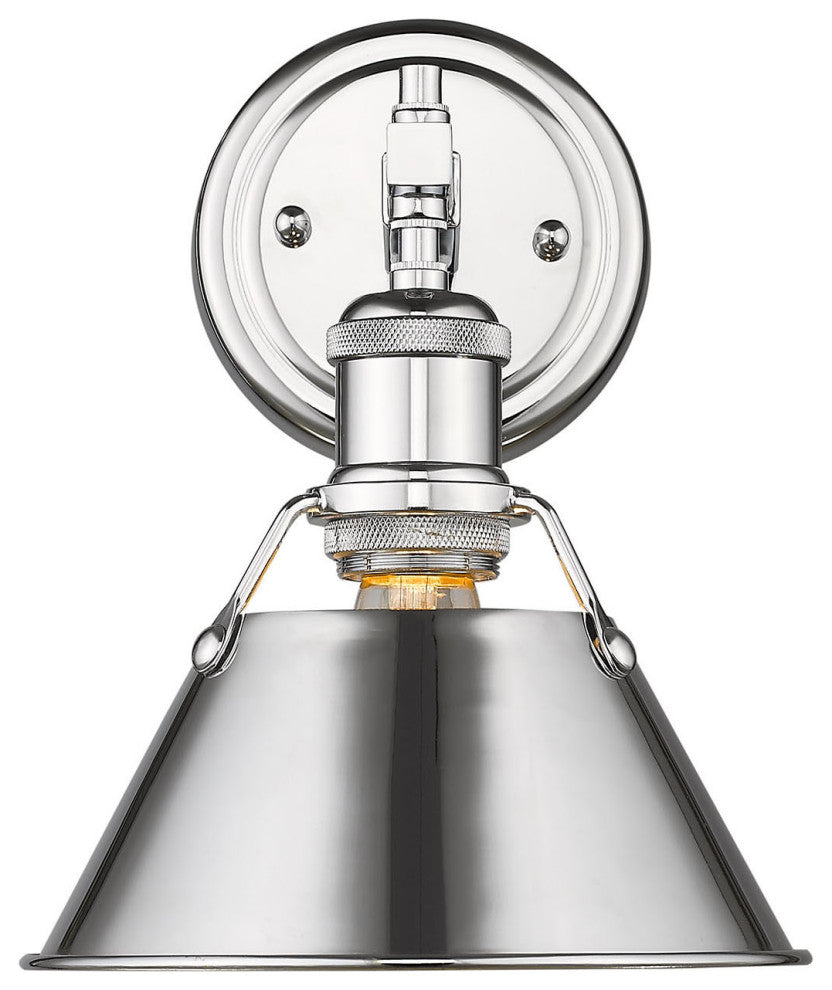 Golden Lighting 3306-BA1 CH Orwell 10" Tall Bathroom Sconce - Chrome