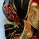 Seasons Greetings Black and Gold Handmade Deco Mesh Wreath