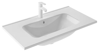 Econic Collection 2 Drawer Vanity, Green Forest, 32", With Enzo Sink Top