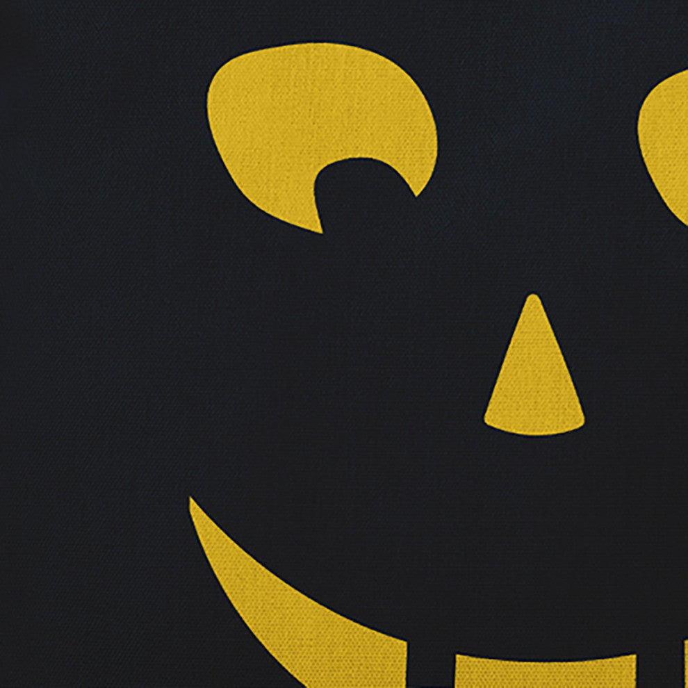 Halloween Jack-O-Lantern Left Accent Pillow, Black, 26"x26"