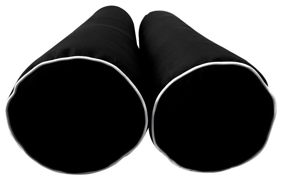 Style5 Twin Contrast Pipe Outdoor Mattress Bolster Slip Cover COMPLETE SET AD109