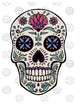"Sugar Skull II on Gray" Digital Paper Print by Janelle Penner, 24"x30"