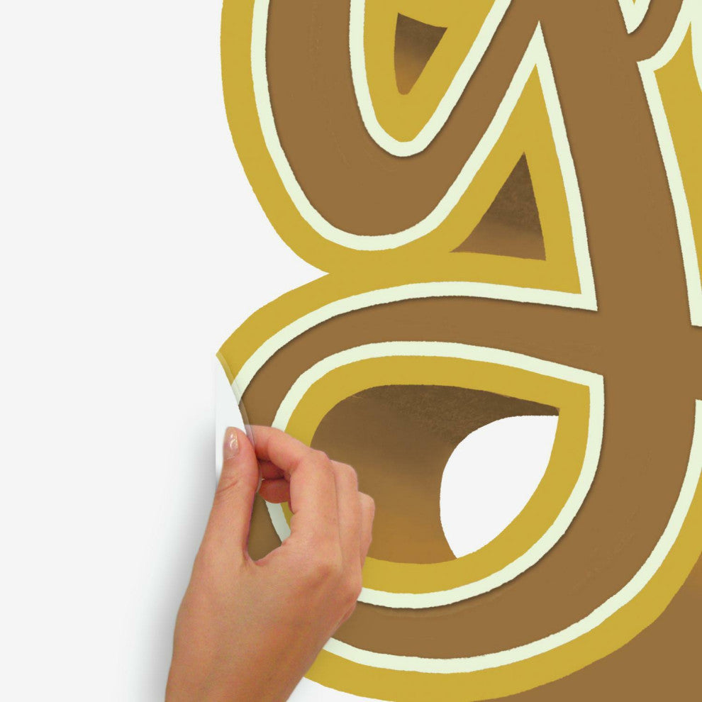 Yellow & Gold Groovy Retro XL Giant Wall Decals