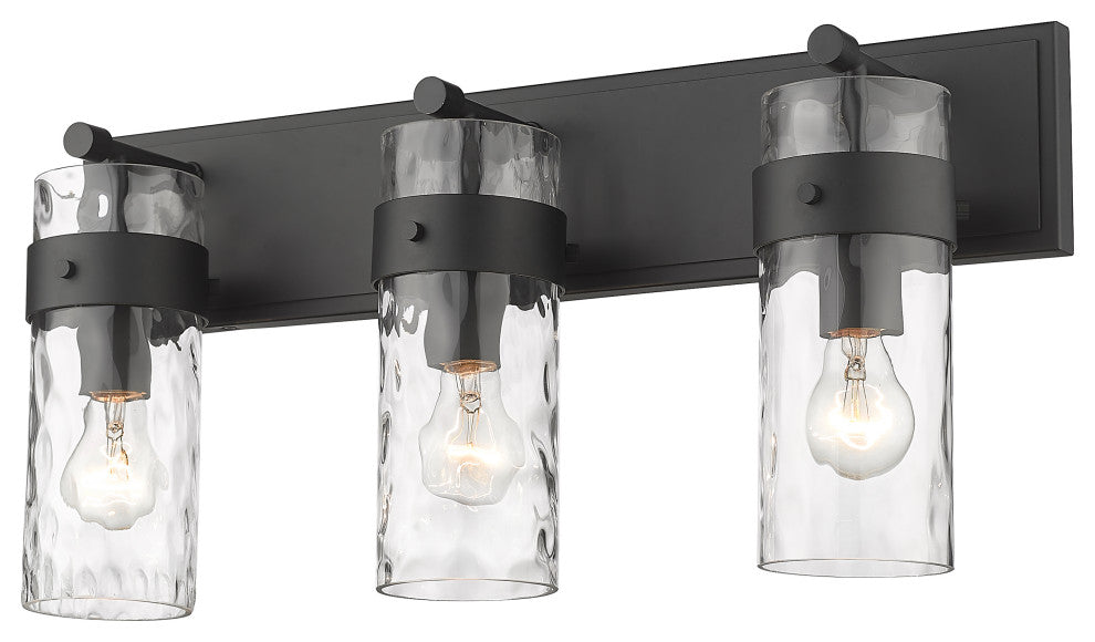 Zlite 3035-3V-MB 3-Light Vanity, Clear
