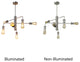 Transitional-Style Brushed Nickel 6 Light Large Pendant 23" Wide