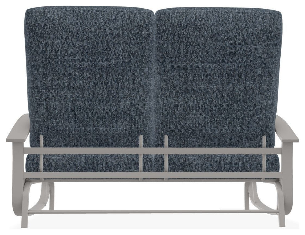 Belle Isle Cushion Deep Seating 2-Seat Glider, Restore Indigo/Warm Gray
