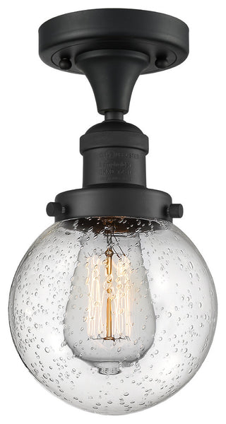Innovations Lighting 517-1Ch-Bk-G204-6 1 Light 6" Semi-Flush Mount