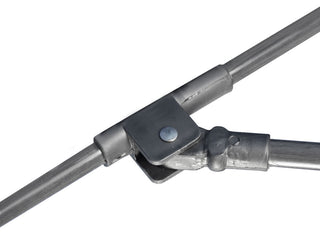 9' Grey Collar Tilt Lift Fiberglass Rib Aluminum Umbrella, Olefin, Champagne