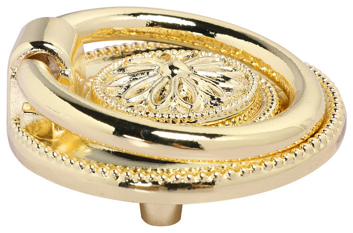 Utopia Alley Medici Ring Pull, 1-5/8" Diameter, Polished Gold, Gold, 10 Pack
