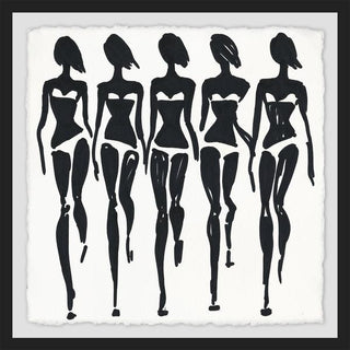 "Bikini Sashay" Framed Painting Print, 32"x32"