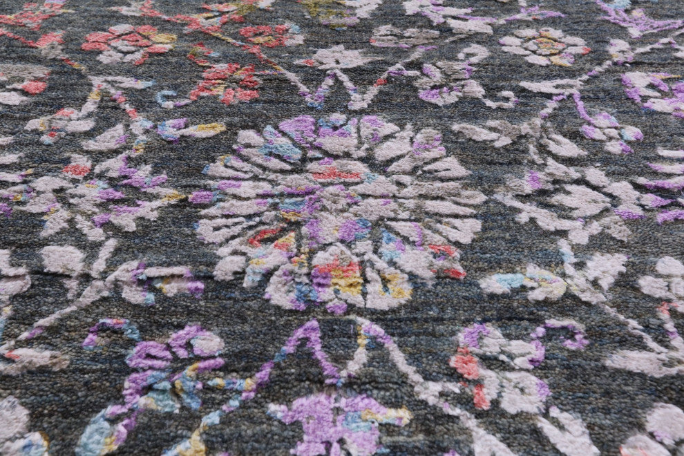 3' 0" X 5' 2" Persian Wool and Silk Handmade Rug Q7076