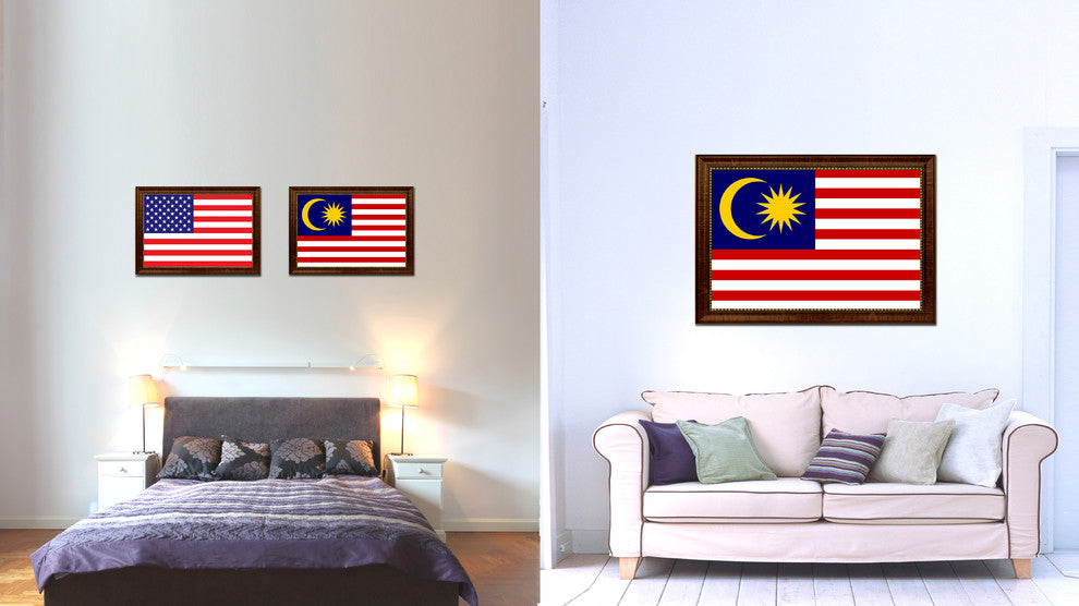 Malaysia Country Flag Canvas Print, 15"x21"