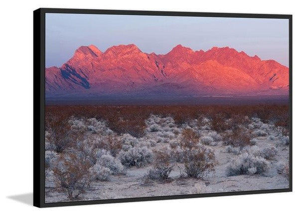 "Red Hills" Floater Framed Painting Print on Canvas, 36"x24"