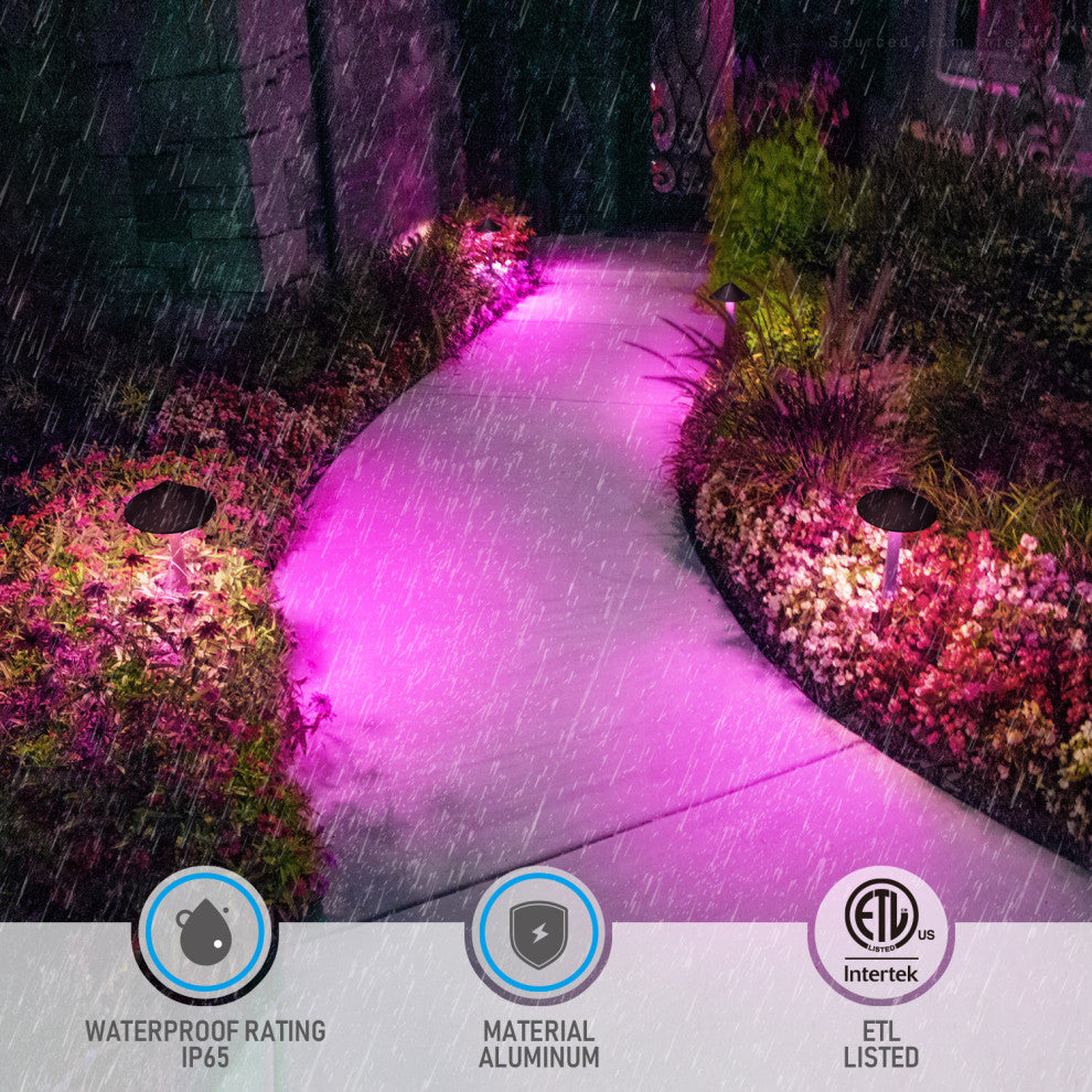 24 Pack Smart LED Landscape Light, Dimmable Low Voltage Pathway Light