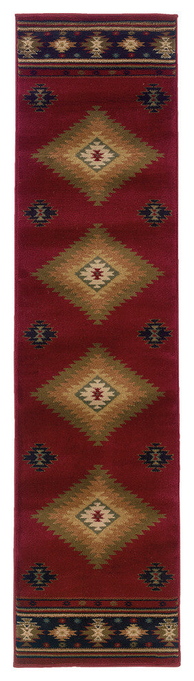 Hudson 087K1 Red/Green 1'10" x 7'6" Rug