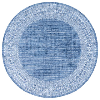 Safavieh Arizona Machine-Washable Collection ARZ303 Rug, Blue/Ivory, 6' Round