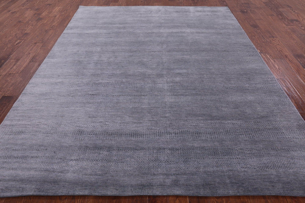 8' 3" X 10' 2" Savannah Grass Handmade Wool and Silk Rug Q11441