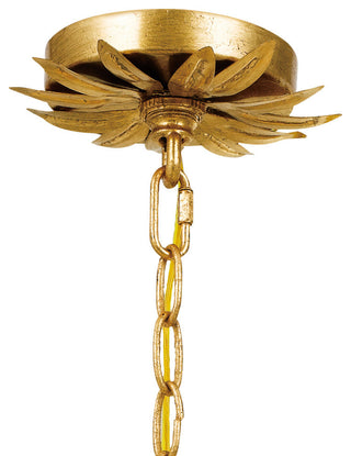 Broche 3 Light Antique Gold Chandelier