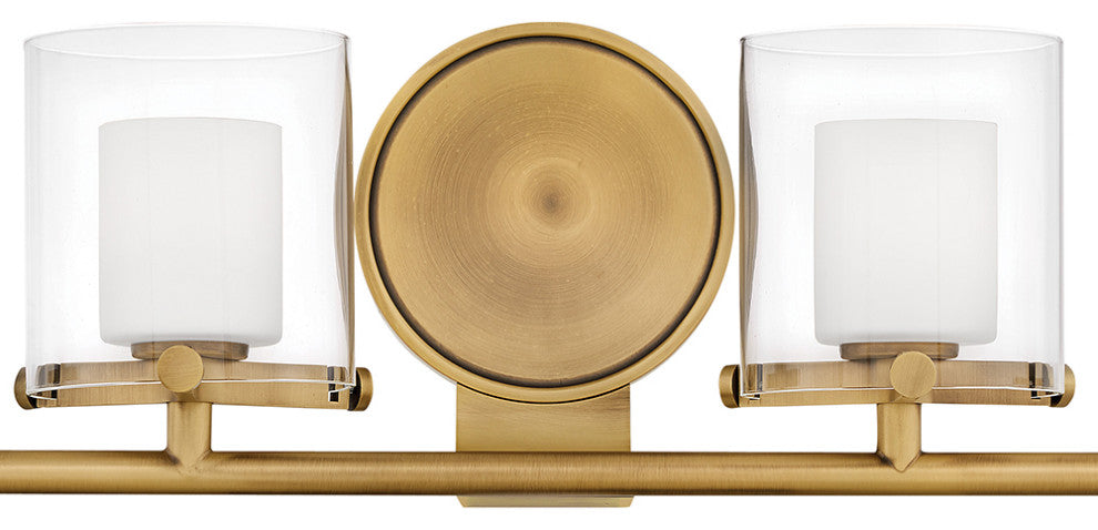 Hinkley Rixon Large Four Light Vanity, Heritage Brass