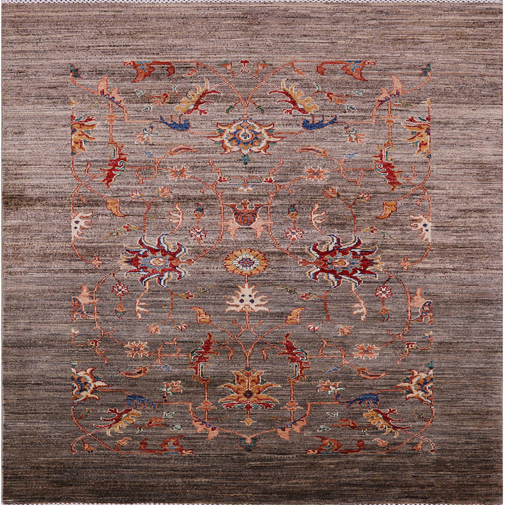 Ahgly Company Indoor Square Mid-Century Modern Area Rugs, 4' Square