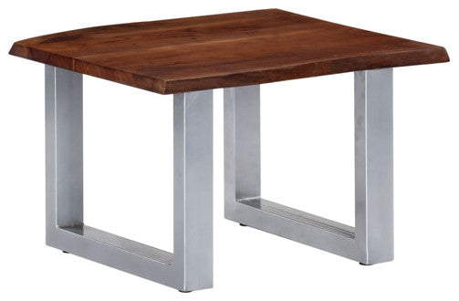 vidaXL Coffee Table End Table with Live Edges for Living Room Solid Wood Acacia