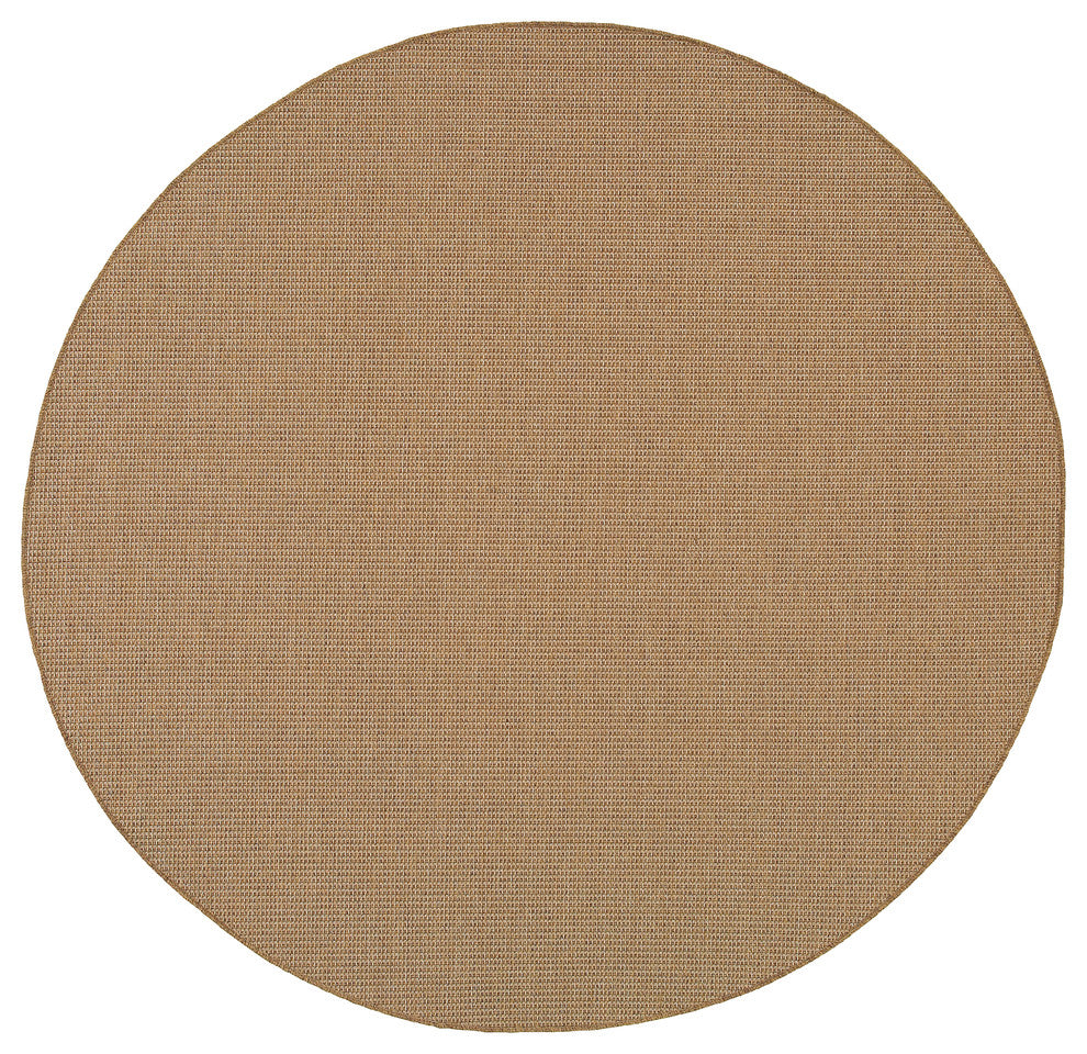 Oriental Weavers Karavia Collection Sand Solid Indoor/Outdoor Rug 5'3"X7'6"