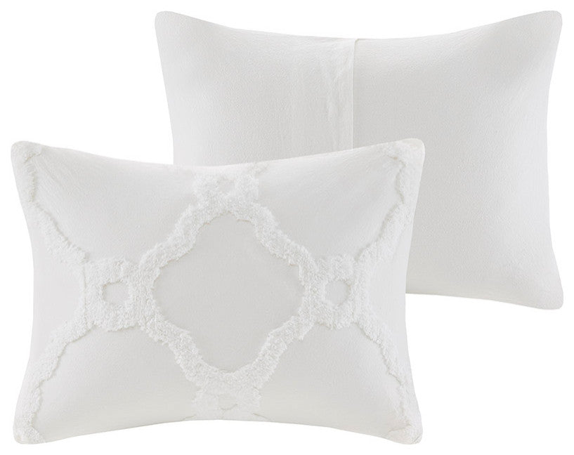 Madison Park Pacey 3 Piece Tufted Cotton Chenille Geometric Comforter Set