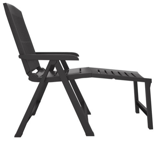 vidaXL Sun Lounger Patio Furniture Outdoor Lounge Chair Anthracite Plastic