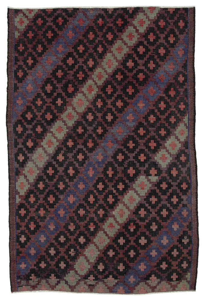 Rug N Carpet - Handwoven Anatolian 6' 8'' x 10' 1'' Contemporary Wool Kilim Rug
