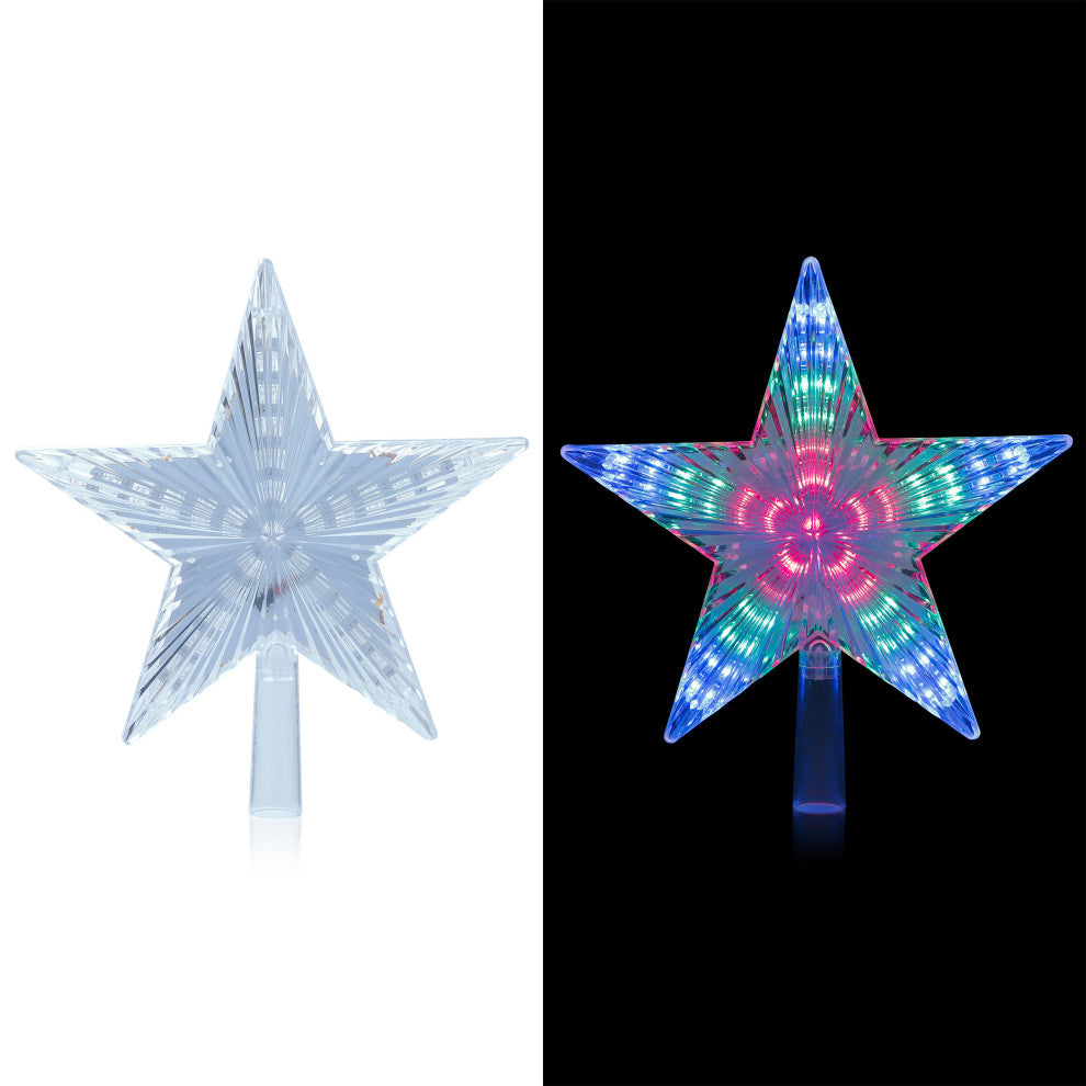 Flashing Star Tree Topper with LED Lights, Multicolor