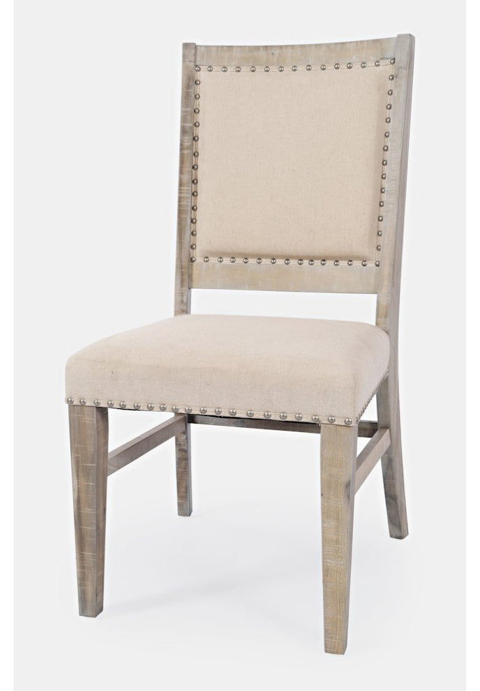 Fairview Transitional Solid Wood Upholstered Side Chair (Set of 2)
