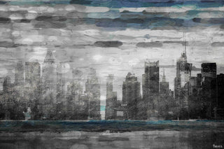 "Sunset in NYC" Print on Canvas, 18"x12"