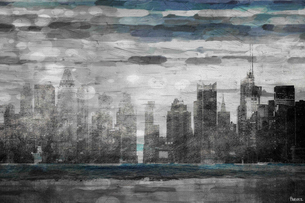 "Sunset in NYC" Print on Canvas, 18"x12"