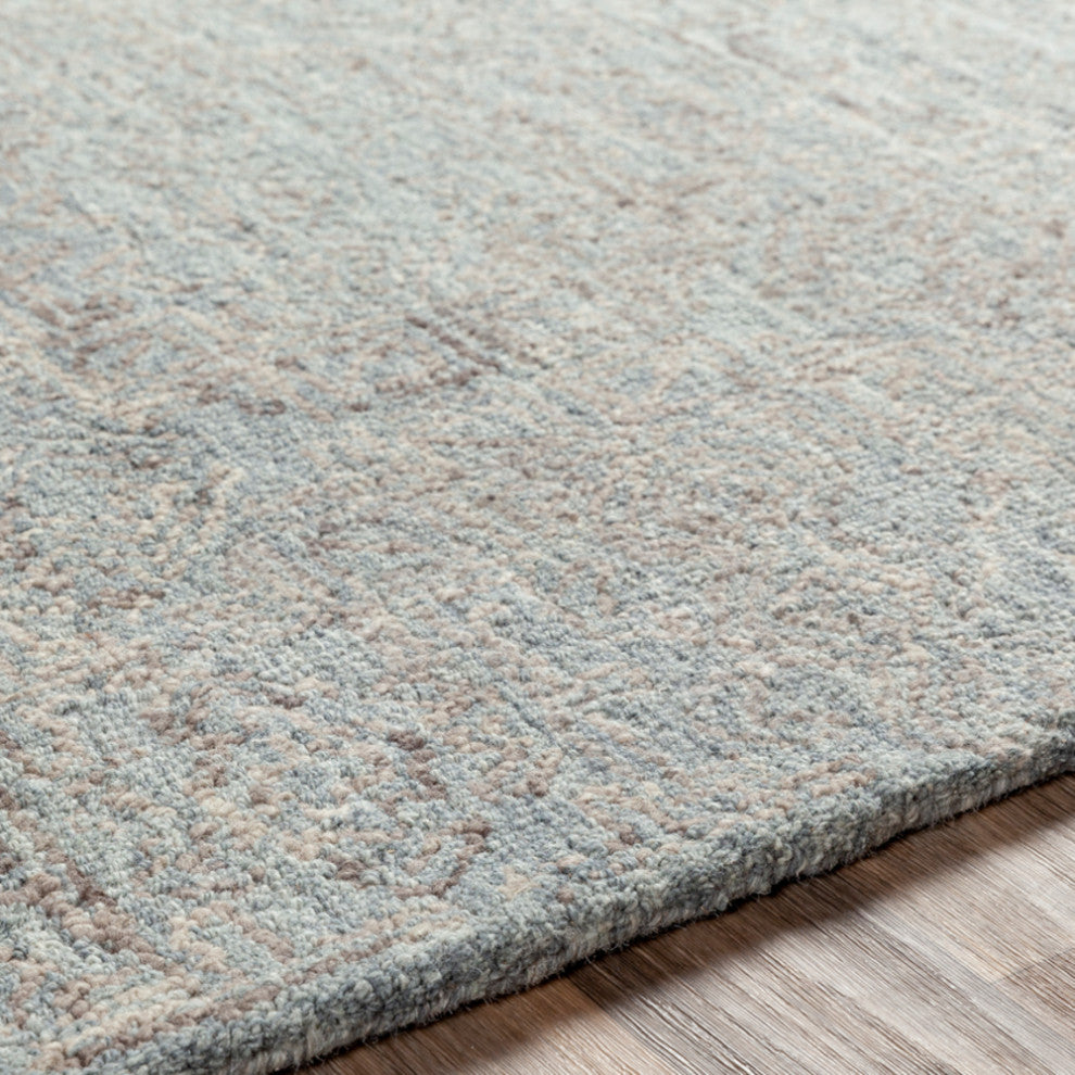 Surya Newcastle NCS-2308 Transitional Area Rug, Sea Foam, 4'' x 6'' Rectangle