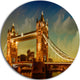 Majesty Of Tower Bridge, Cityscape Photography Disc Metal Wall Art, 36"